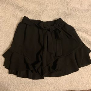 Ruffle hem shorts